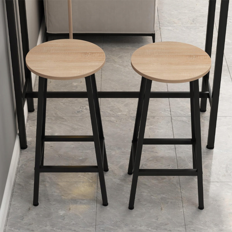 2x sgabello da bar sedia alta sgabello da cucina sgabello in metallo rovere 65 cm