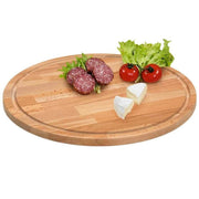Trade Shop - Tagliere Rotondo Piatto Vassoio In Legno Di Faggio Diametro 30cm Salumi Formaggi -