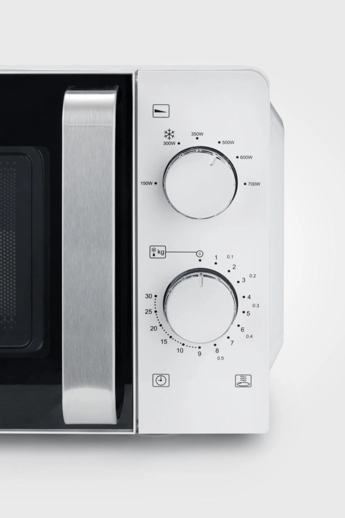 Severin mw 7885 microonde forno a microonde per scongelare e riscaldare, forno a microonde con piatto girevole per una distribuzione uniforme del calore, bianco/nero