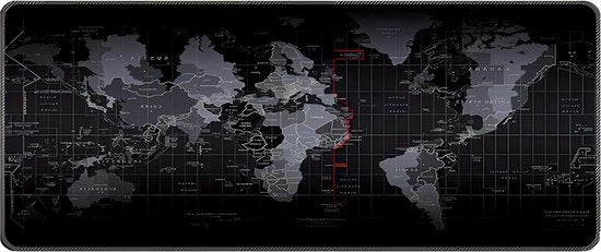 Gaming muismat extra grande 900 x 400 mm - base antiscivolo in gomma - lavabile - bordi rigidi - per tastiera computer