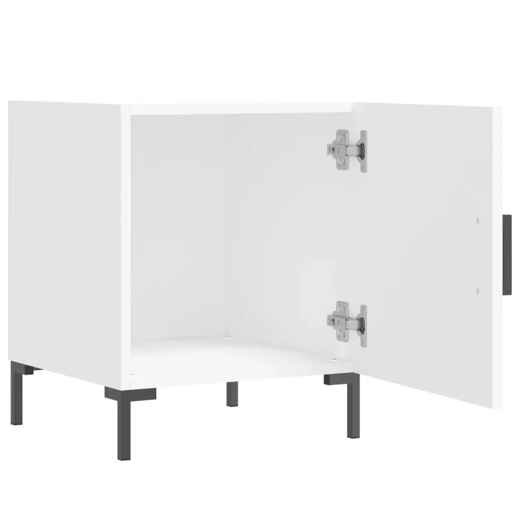 Comodini 2 pz-Set di 2 Tavolino da notte Bianchi 40x40x50 cm in Legno Multistrato 769671