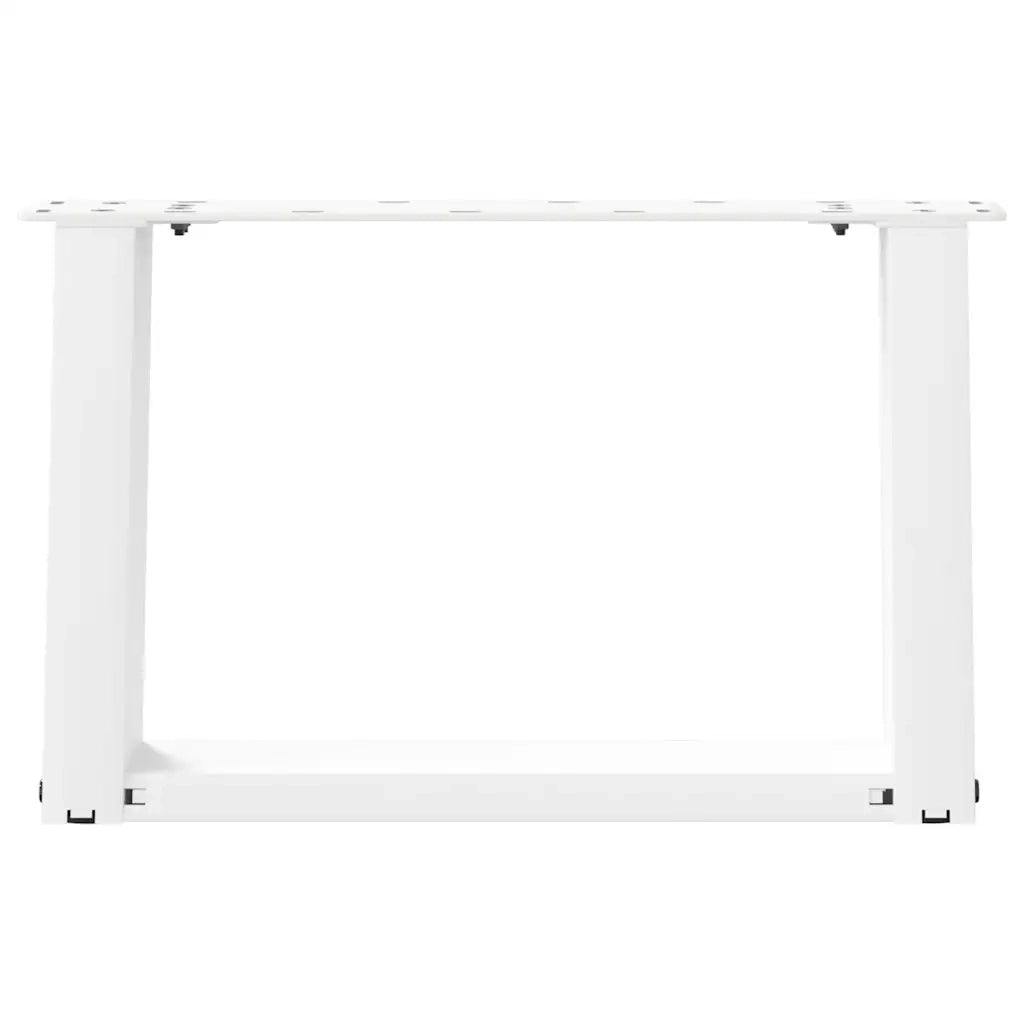 Gambe per Tavolino da Caff¨¨ a Forma di U 2 pz-Set di 2 Gamba per Tavolo Bianche 40x(30-31) cm Acciaio 972750