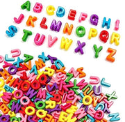 Lettere Acriliche Colorate 280 pezzi - 12,5 mm Foro Largo - Acquario Colorato - Creazione di Gioielli DIY - Adatto per Bracciali/Collane