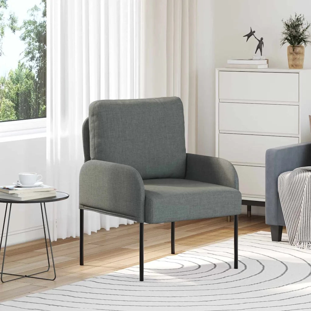 Divano | Divano da soggiorno | Sofa con cuscino 55cm Grigio scuro Legno compensato