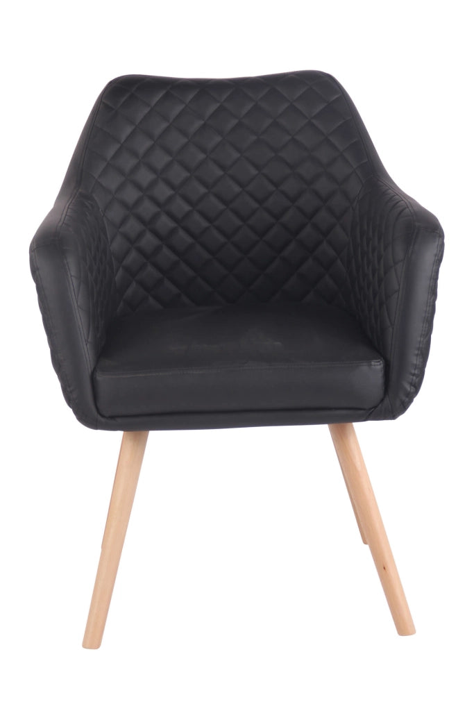 Poltroncina Design Gent In Similpelle natura,nero