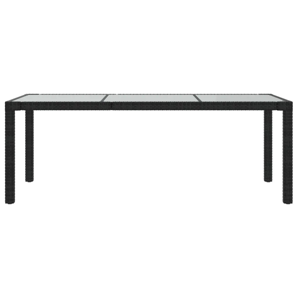 Set da Pranzo da Giardino 7 pz con Cuscini in Polyrattan Nero 3094869