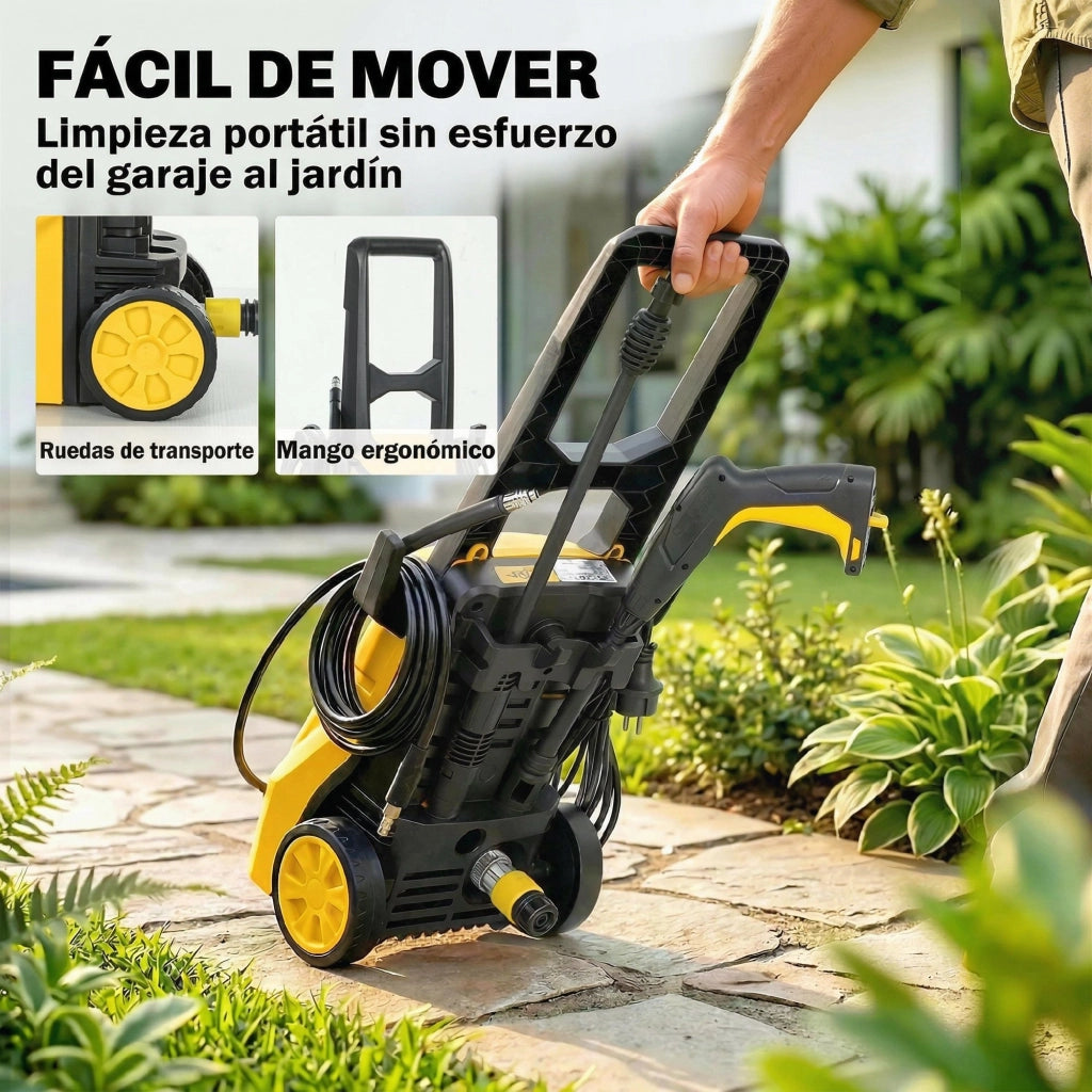 Pulitrice ad Alta Pressione ¨C zephmum ¨C 1600W 120 Bar 29,5x22x60 cm Giallo
