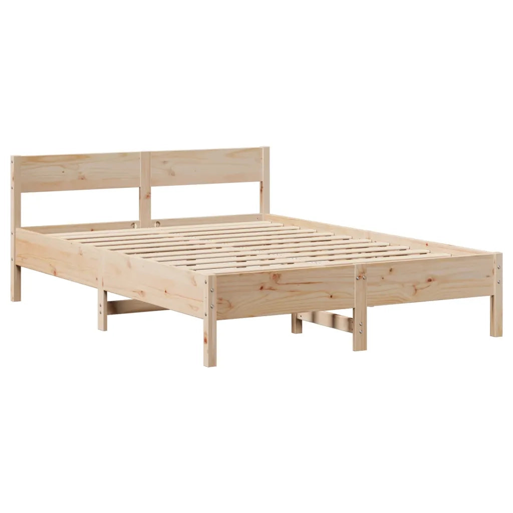 Letto senza Materasso-Struttura Letto 150x200 cm in Legno Massello di Pino 850869