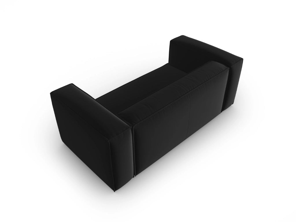 Cosmopolitan Design - Divano "Mackay" 2 posti in velluto nero 