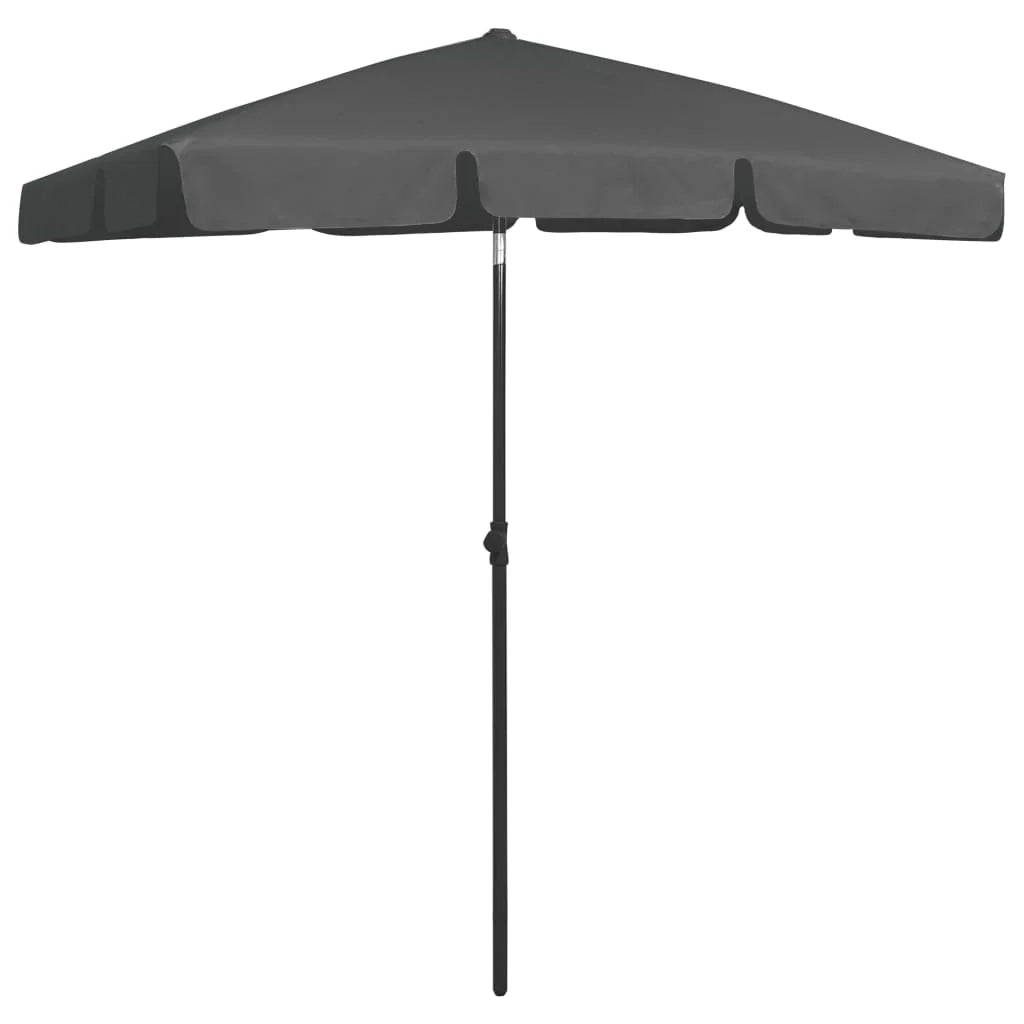 Ombrellone da spiaggia 180 x 120 cm antracite 02_0008372