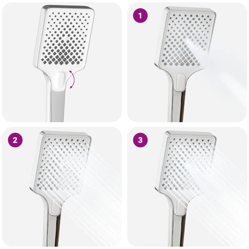 Sistema doccia con soffione Cromato Acciaio Inox 42053770