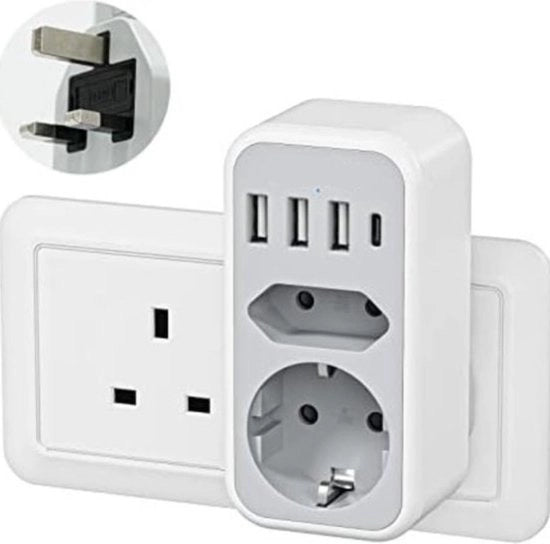 Stekker per la rete elettrica tipo G - Adattatore per la rete elettrica del Regno Unito - Steccatore per la rete elettrica tipo G