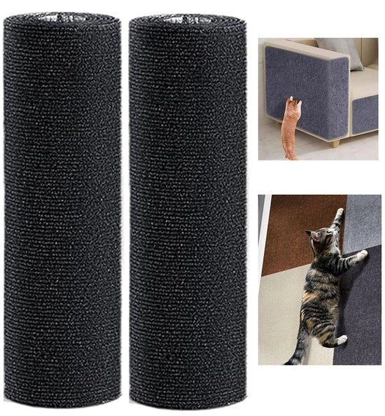 Mat per gatti - adesivo - set da 2 - nero - 40 x 200 cm