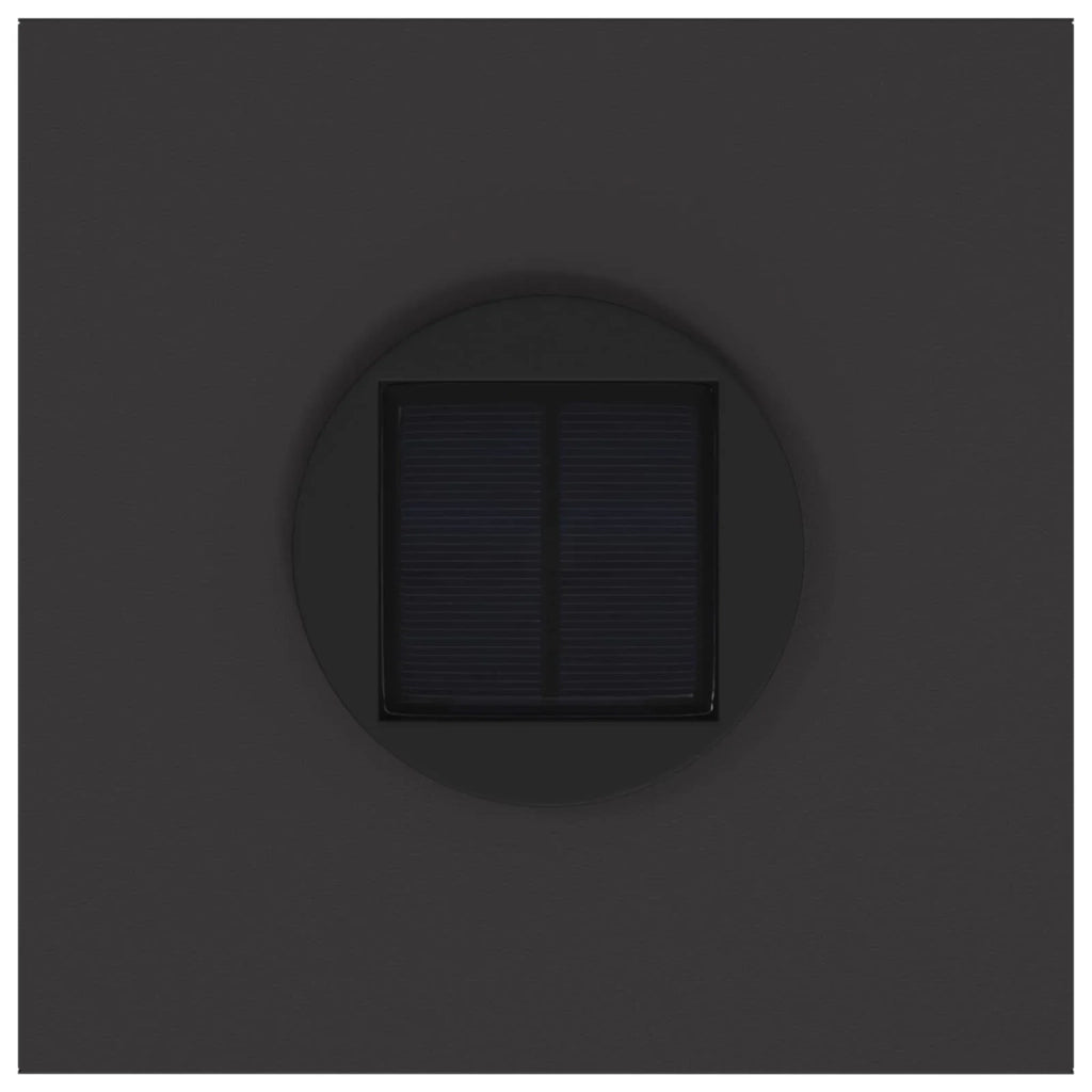 Set di 2 lampade solari a LED autoportanti per vialetti 18 x 18 x 80 cm design moderno acciaio nero 02_0052531