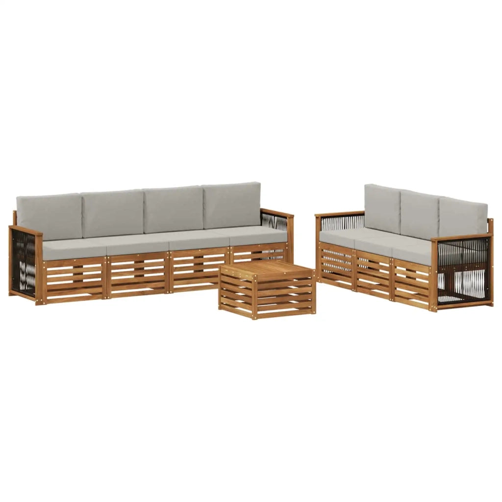 Set divani con cuscino 8 pcs Legno di Acacia Massello 3384112