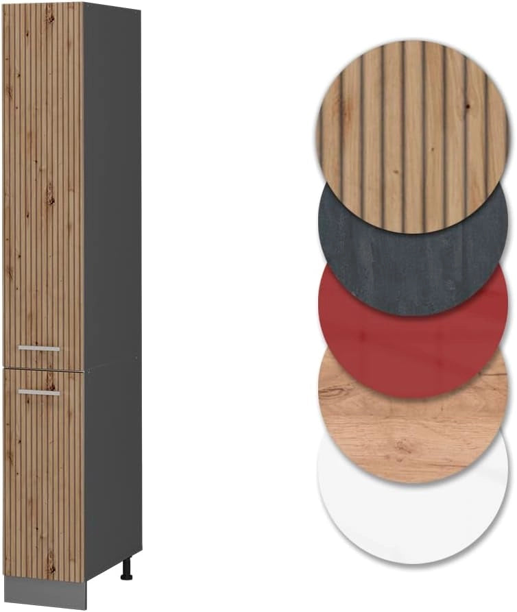 Armadio da farmacia R-Line, Rovere artigianale, 30 cm, per la libera combinazione all'interno di sistemi cucina modulari