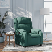 Divano Sedia-Poltrona Reclinabile in Tessuto Verde Scuro 149828