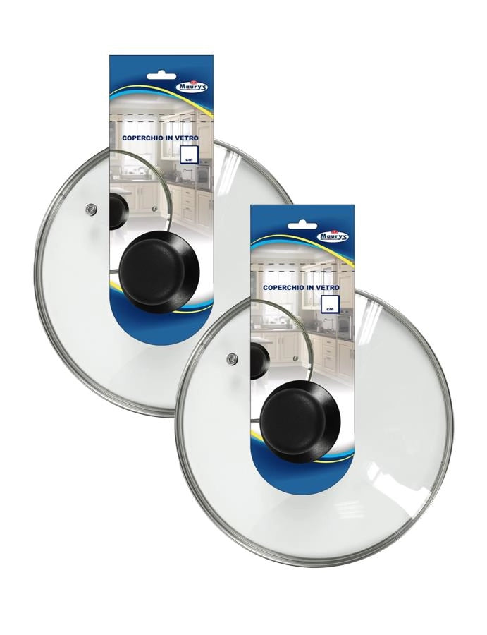 SET 2 PZ MAURY'S COPERCHIO IN VETRO TEMPERATO 14 CM