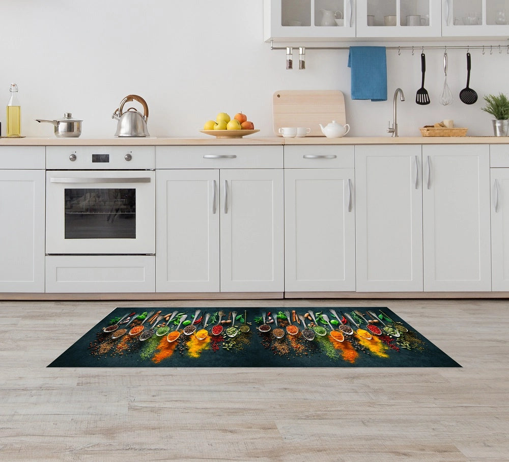 Tappeto Cucina Antiscivolo Made in Italy Passatoia Antimacchia Multiuso Corridoio Soggiorno Lavabile in Lavatrice - 50x600 - Spezie