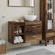 Set di mobili per il bagno 2 pz Legno antico 3403878