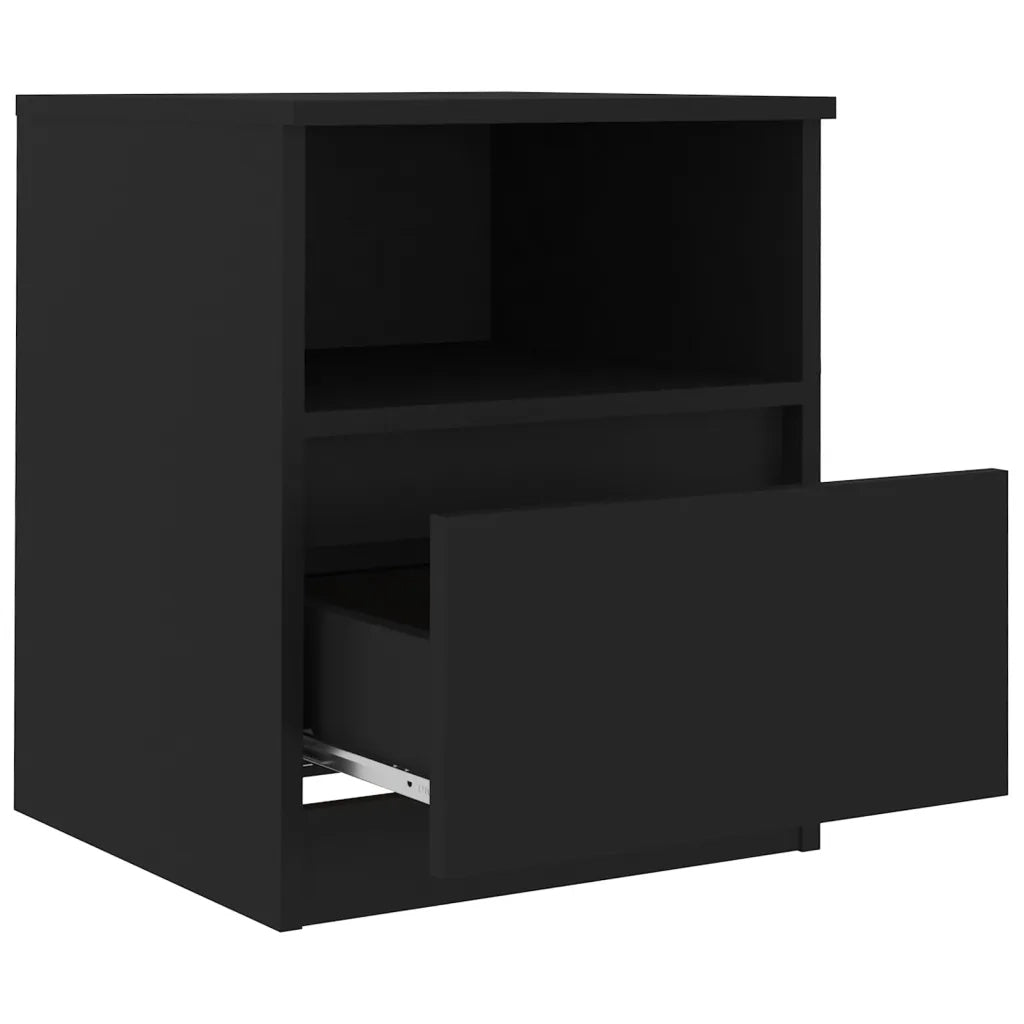 Comodini 2 pz Neri 40x40x50 cm in Truciolato cod mxl 30882