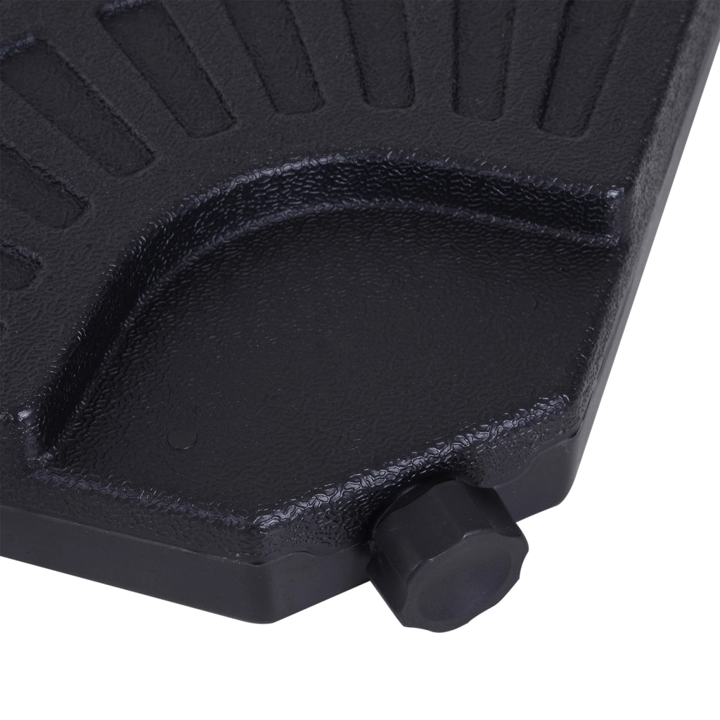 Piedi di zavorra per parasole ¨C zephmum ¨C 4 pezzi, nero, 48x48x8 cm