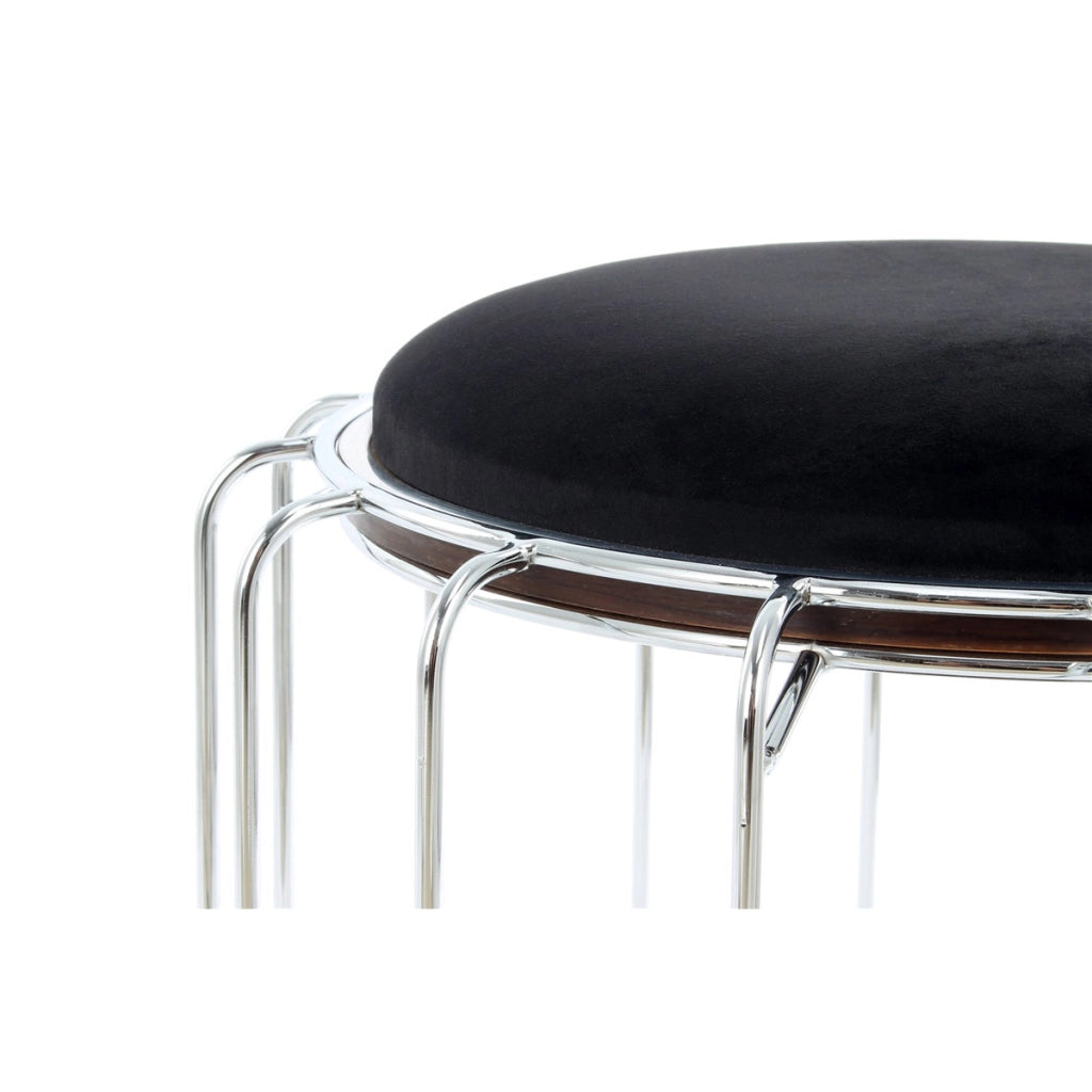 Tavolino e pouf trasformabile Comfortable 110 nero e argento