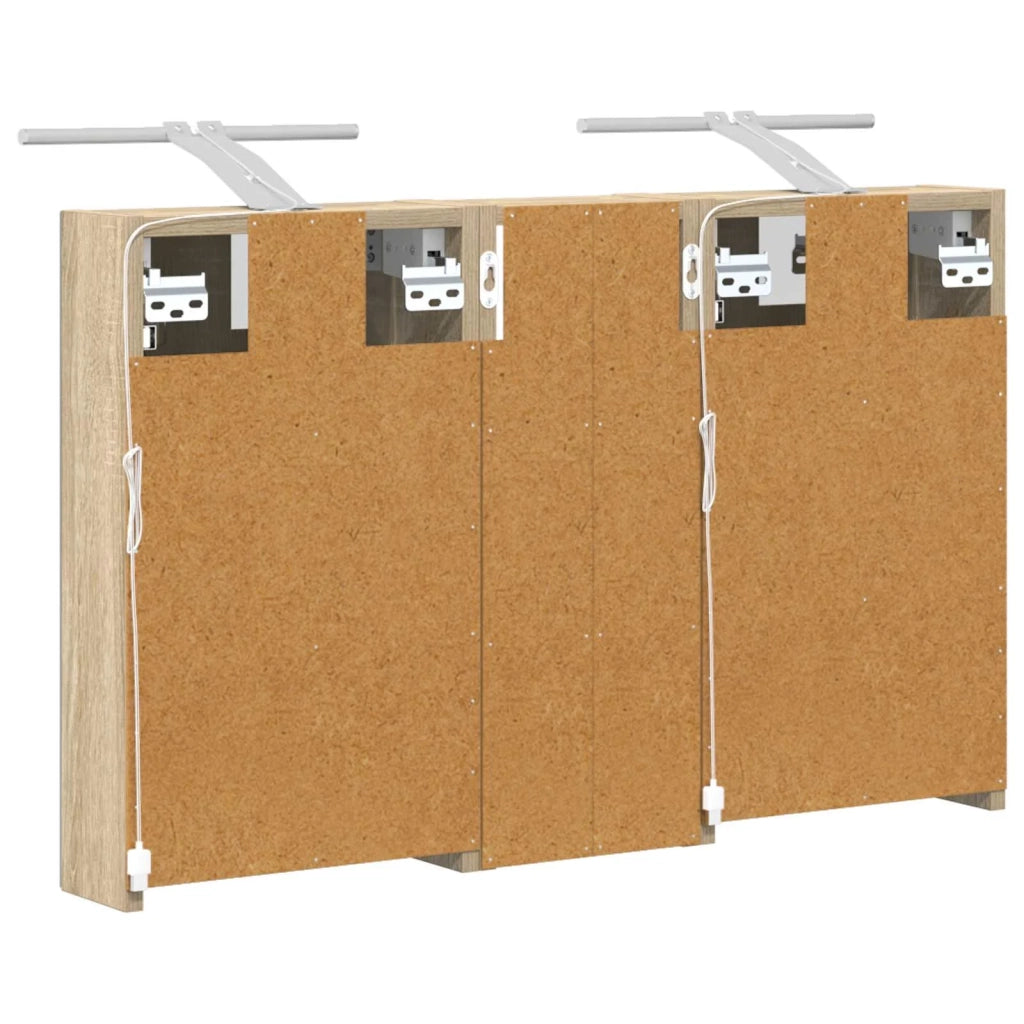 Set di Armadi da Bagno | Armadio da bagno con lo scaffale 3 pz 80 x 10,5 x 50 cm