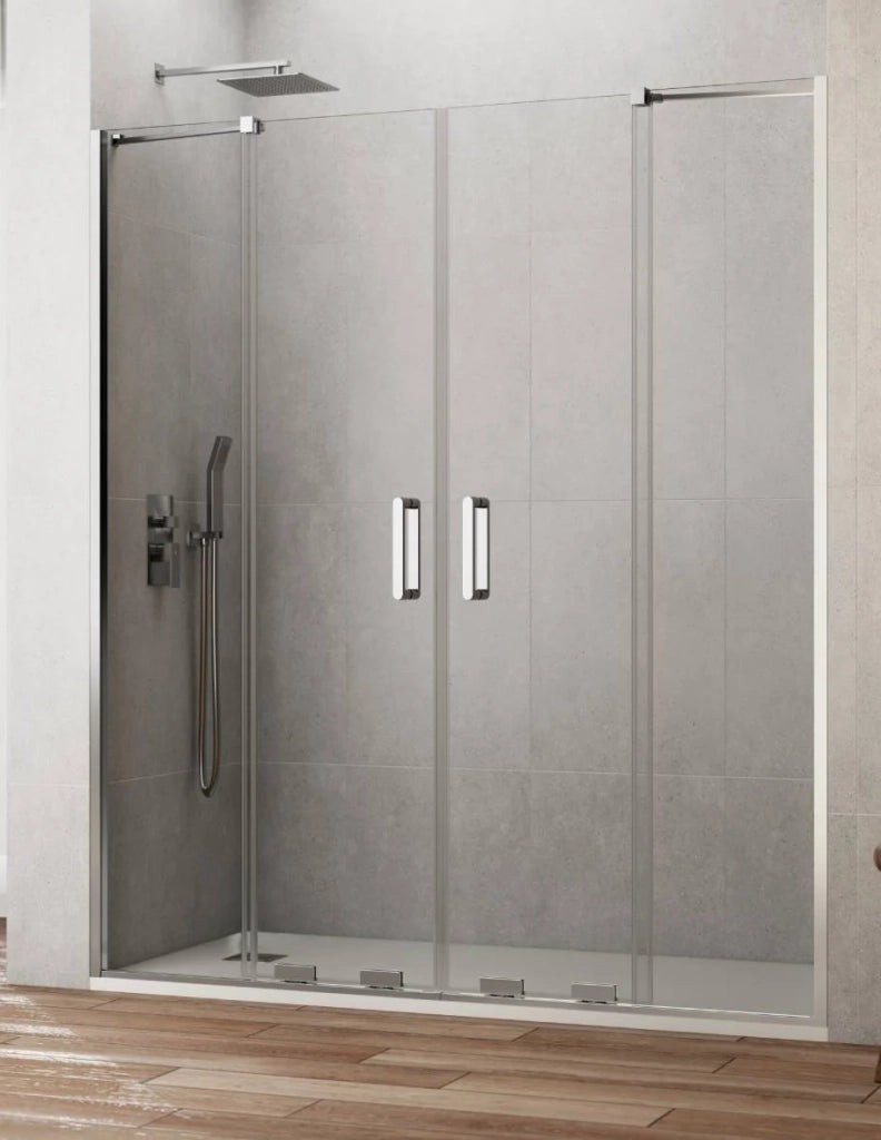 Porta doccia scorrevole 2+2 CIRENE (KENNA) 180 cm Profilo Cromo