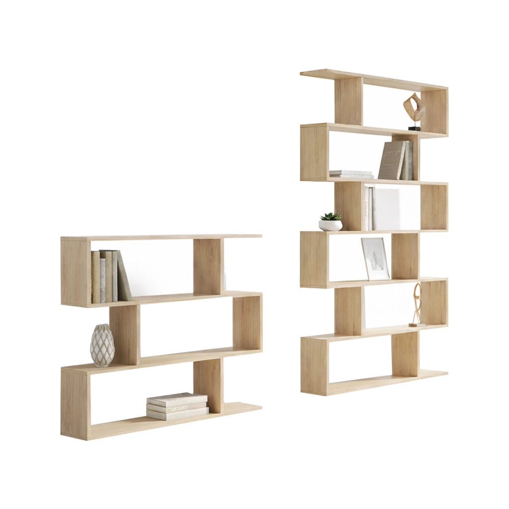 Jesolo, set Libreria 9 Ripiani, Marrone Rovere