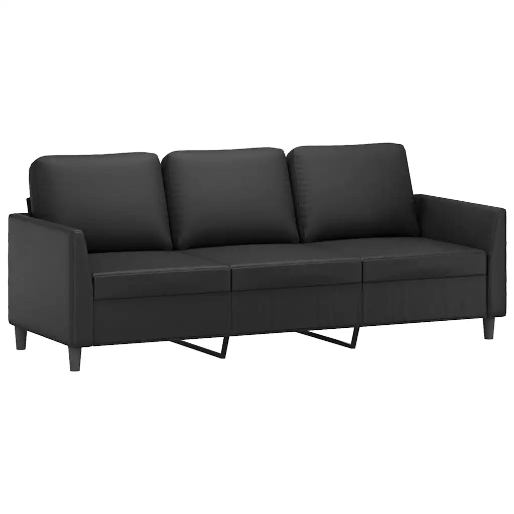 Divano a 3 Posti Nero 180 cm in Similpellecod mxl 107150