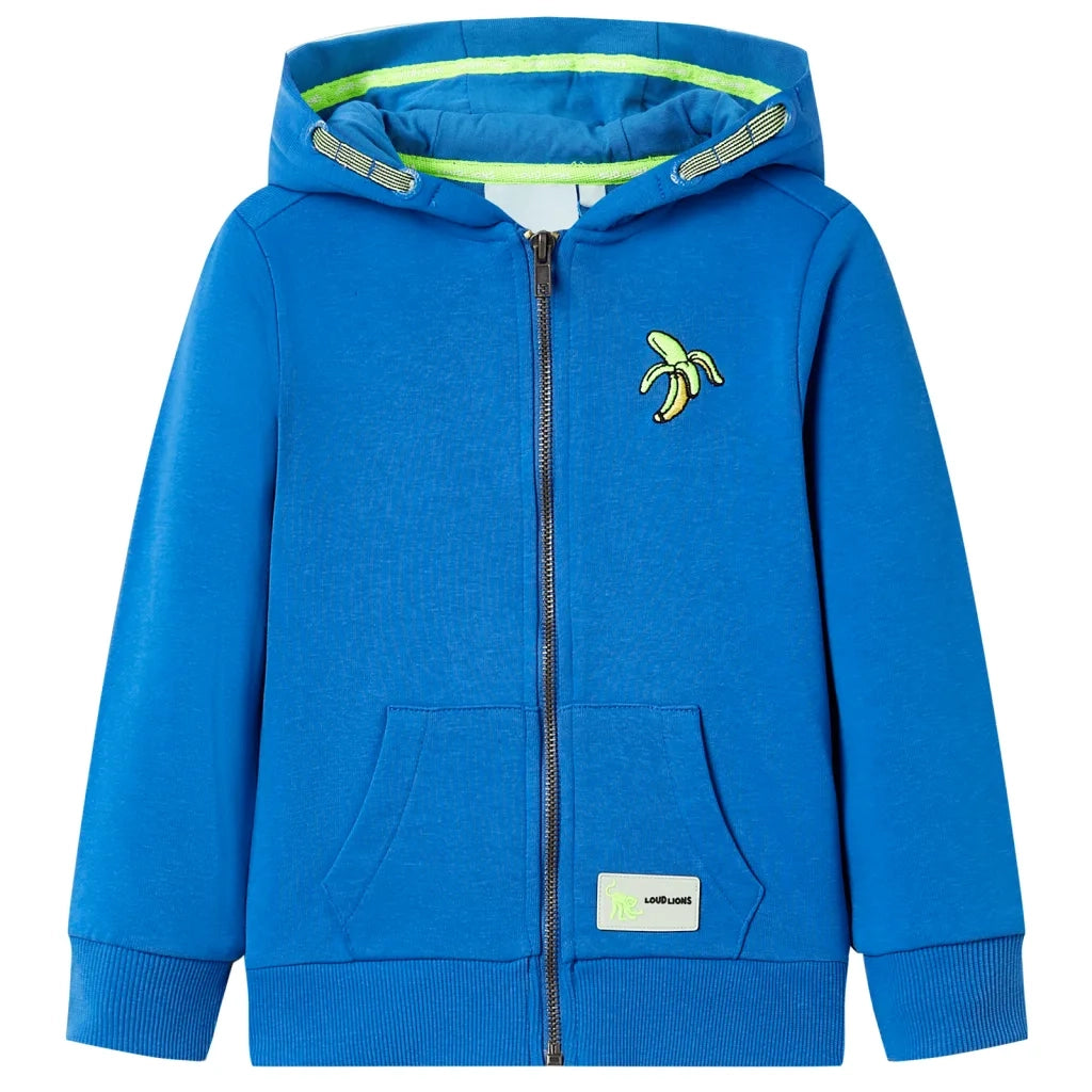 Felpa con Cappuccio e Cerniera per Bambini Blu 92cod mxl 109775