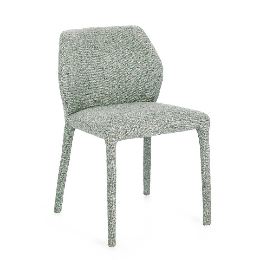 Set di 2 Sedie Imbottite in Tessuto con Gambe in Acciaio - HAZEL