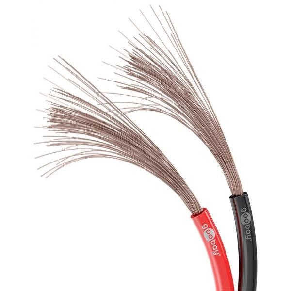 Cavo Audio per diffusori acustici Nero/rosso 0,75 mm rotolo 50 mt