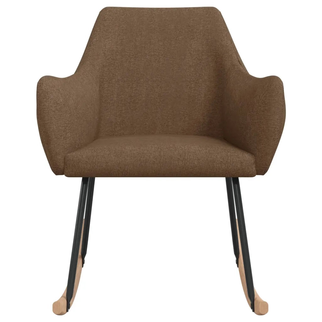 Sedia a Dondolo Marrone in Tessuto cod mxl 33835