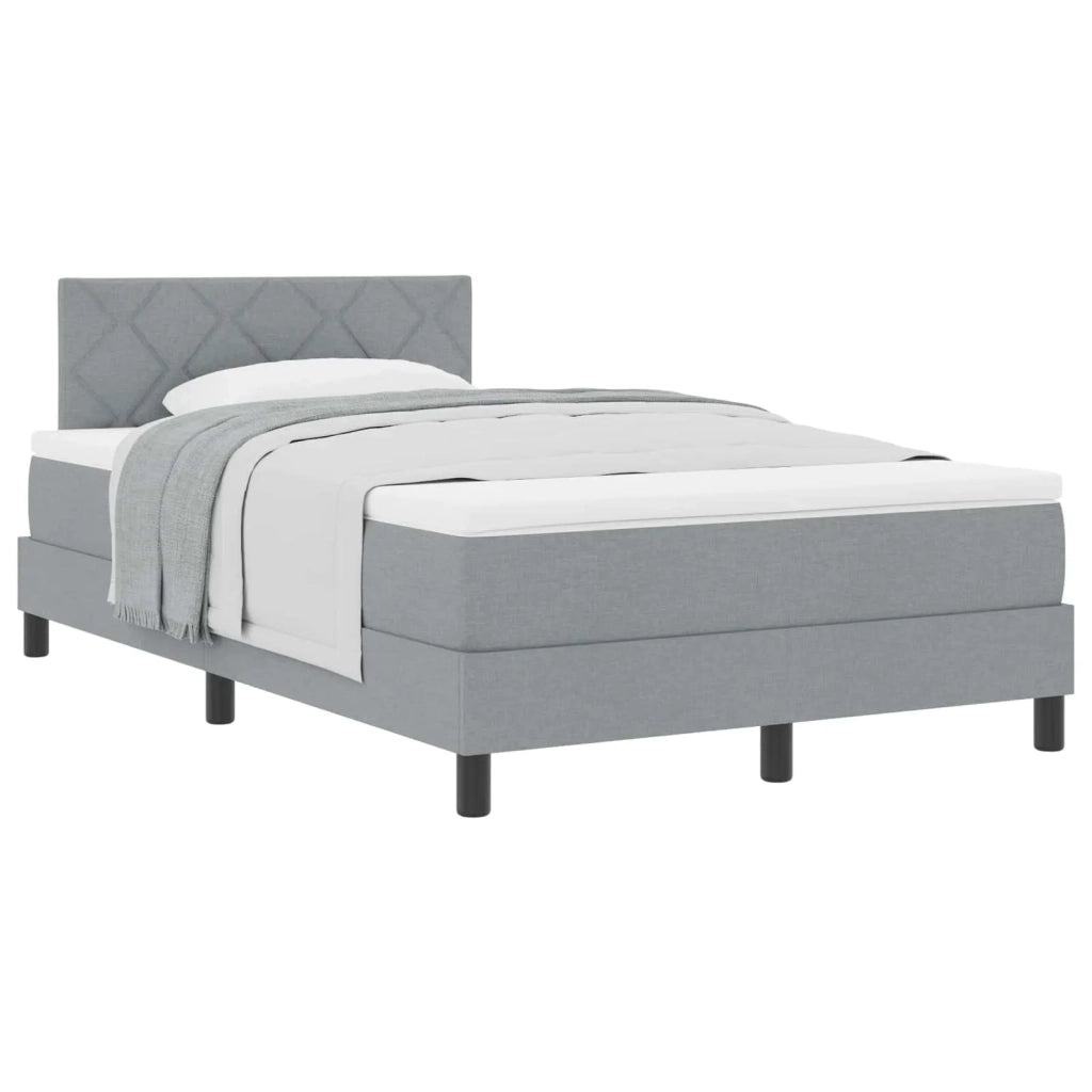 Letto a molle con testiera Grigio chiaro 120 x 200 cm Tessuto 3338755