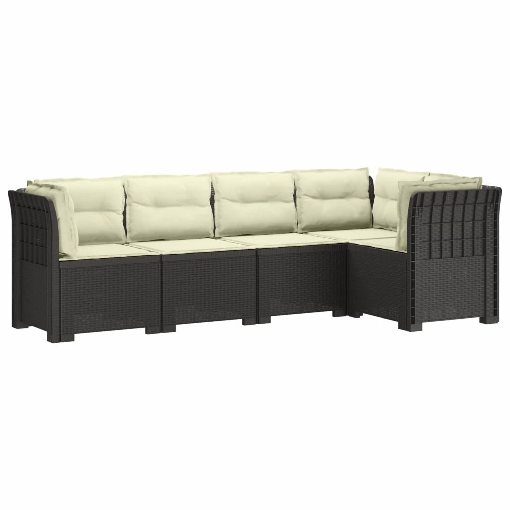 Divano da Giardino 5 Posti con Cuscini Stile Rattan PP 3444062