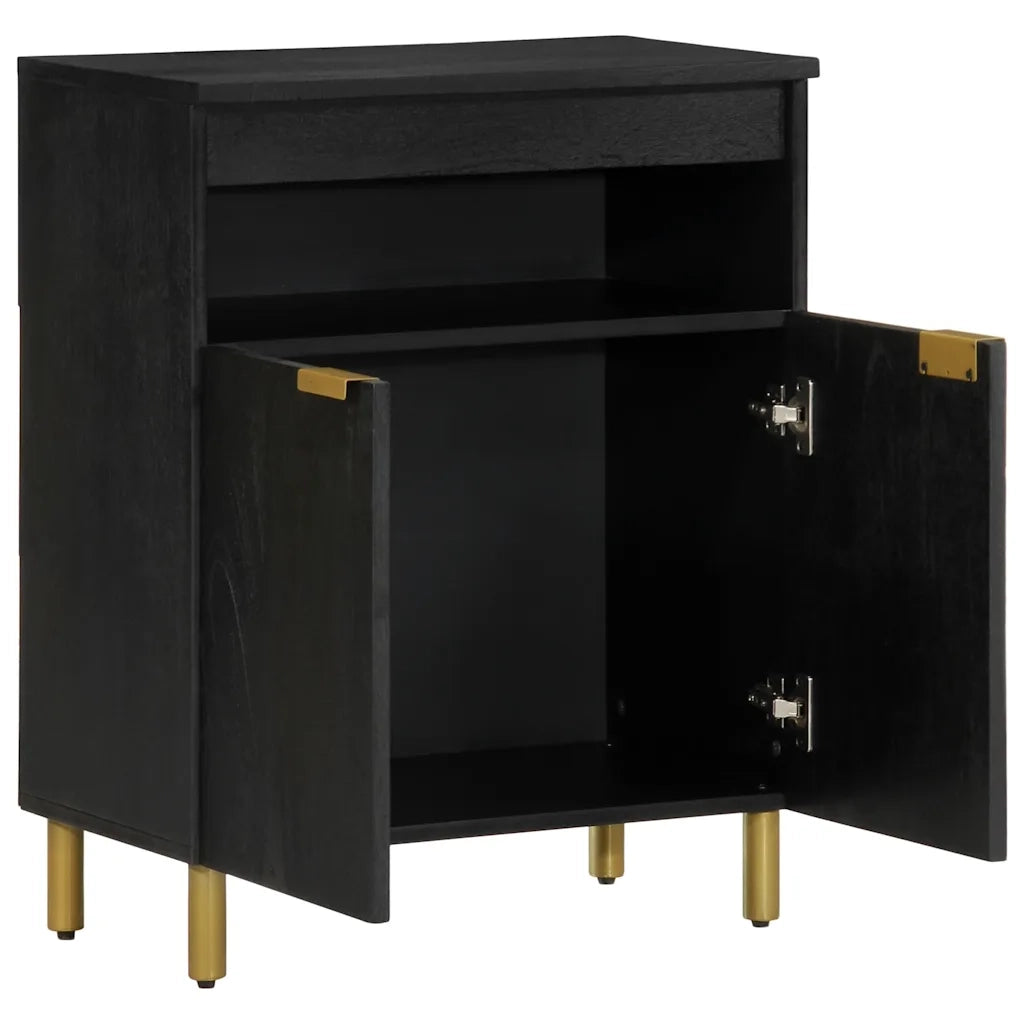 Credenza Nera 60x33x75 cm in Legno Multistrato