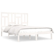 Letto matrimoniale | Letto per adulti | Letto senza Materasso Bianco 140x190 cm Legno Massello di Pino
