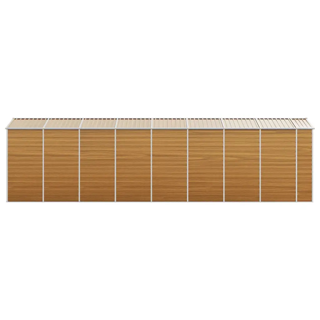 Capanno Giardino Marrone Chiaro 191x725x198cm Acciaio Zincato 3188282