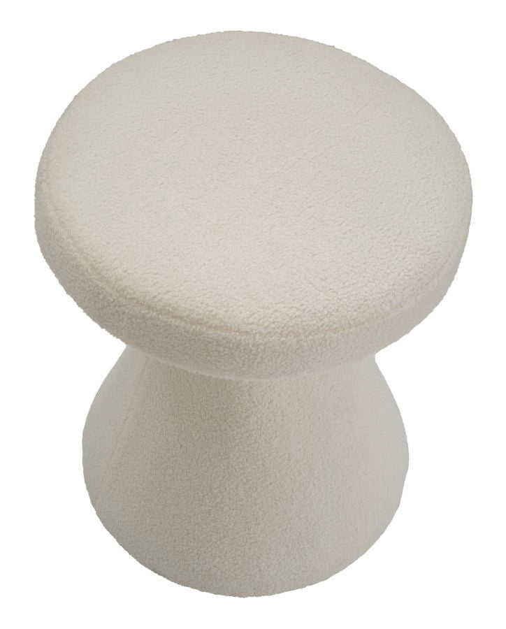 Tavolino in tessuto crema e oro  42x42x51cm Iceland