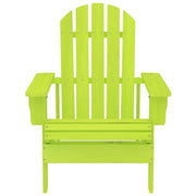 Sedia Giardino Adirondack in Legno Massello di Abete Verde 315876