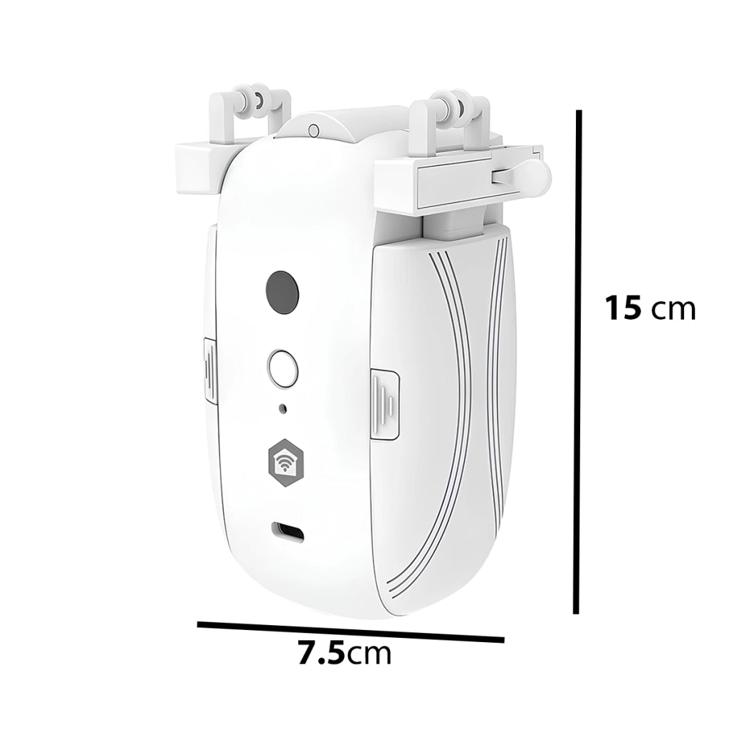 Motore per Tende Bluetooth Ricaricabile Compatibile con Binari e Guide a I / U Bianco Nedis