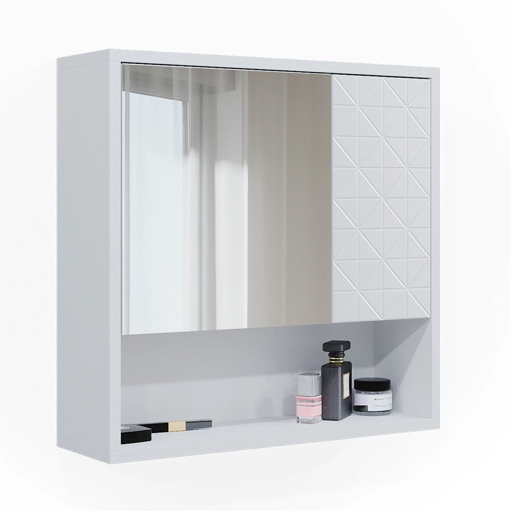 Vicco Specchio contenitore bagno Bianco 54 x 53 cm