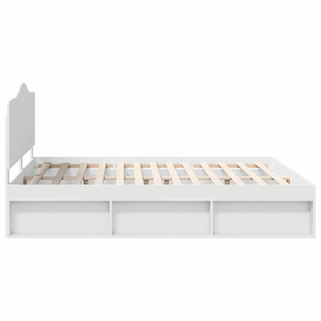 Struttura del letto Bianco 200 x 200 cm Pino massello 3413263
