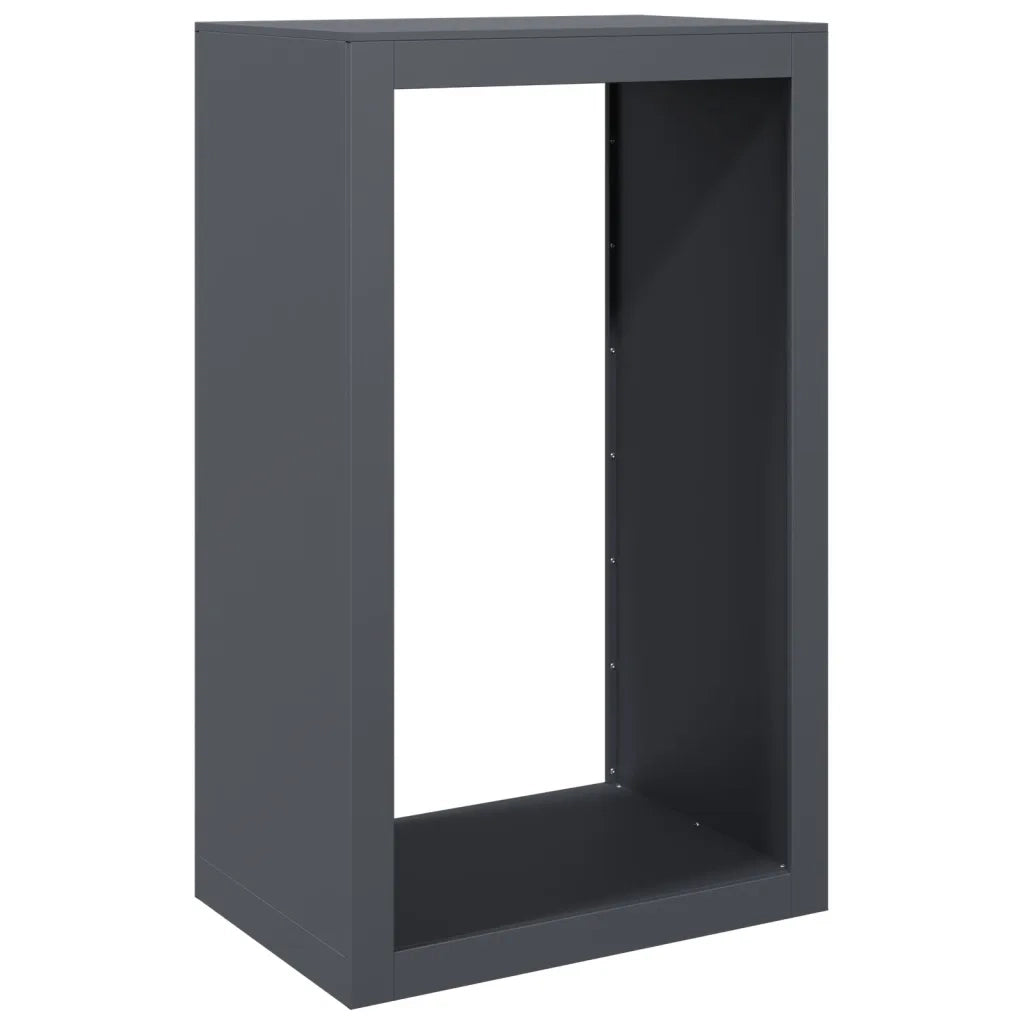 Rastrelliera per Legna da Ardere-Portalegna Antracite 60x40x100 cm Acciaio