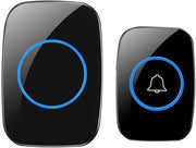 Deurbell' wireless - Kit di allarme - Ricevitore a presa - Impermeabile IP44 - Nero