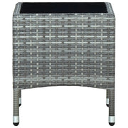 Tavolo da Giardino | Tavolino da esterno Grigio 40x40x45 cm in Polyrattan