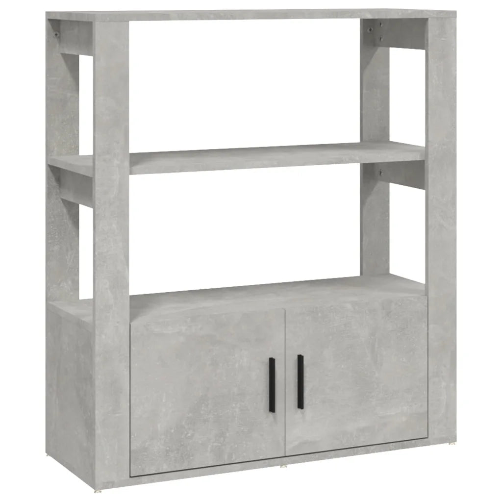 Credenza | Madia | Buffet da pranzo | Armadio da pranzo Grigio Cemento 80x30x90 cm in Legno Multistrato