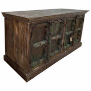 Credenza in legno artigianale 191x44x90h marrone